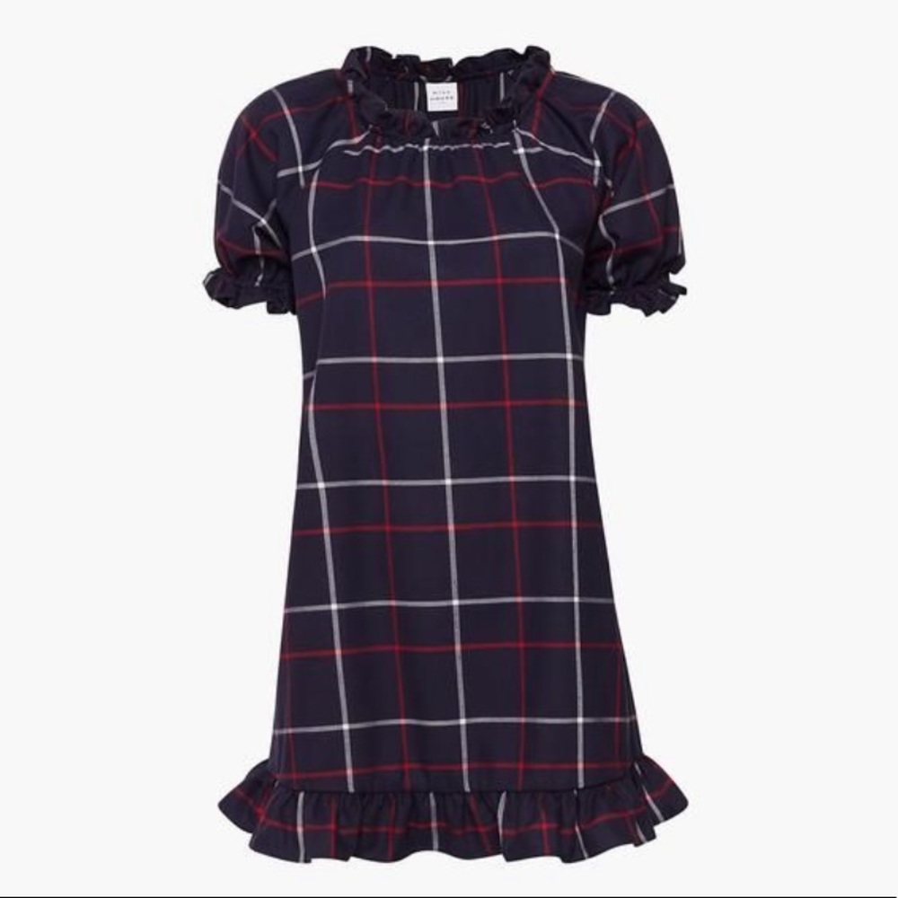 Hill House Home Katherine Nap Dress Navy Plaid